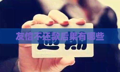 友信不还款后果有哪些