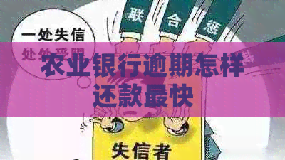 农业银行逾期怎样还款最快