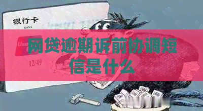 网贷逾期诉前协调短信是什么