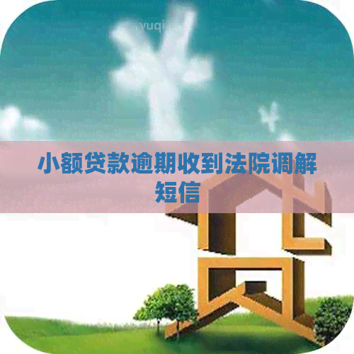 小额贷款逾期收到法院调解短信