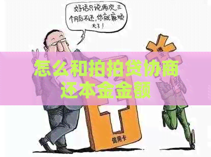 怎么和协商还本金金额