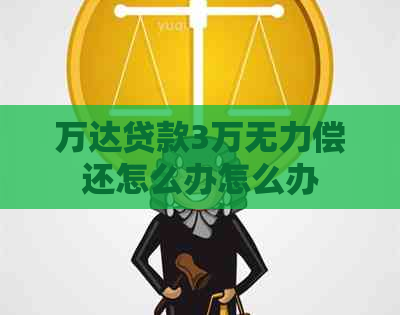 万达贷款3万无力偿还怎么办怎么办