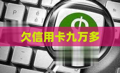 欠信用卡九万多