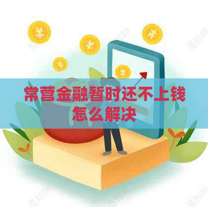 常营金融暂时还不上钱怎么解决