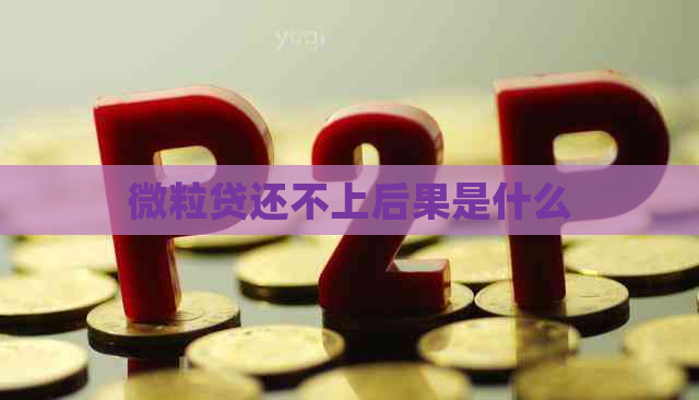 微粒贷还不上后果是什么