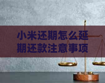 小米还期怎么延期还款注意事项