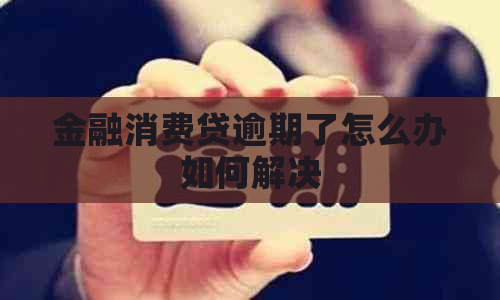 金融消费贷逾期了怎么办如何解决