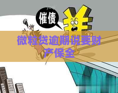 微粒贷逾期说要财产保全