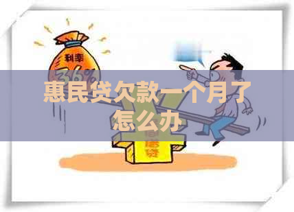 惠民贷欠款一个月了怎么办