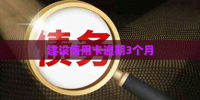 建设信用卡逾期3个月