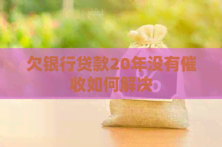 欠银行贷款20年没有如何解决