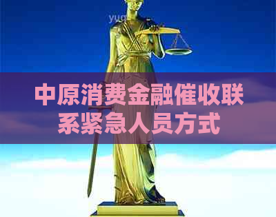 中原消费金融联系紧急人员方式