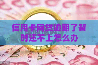 信用卡网贷逾期了暂时还不上怎么办