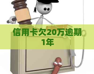 信用卡欠20万逾期1年