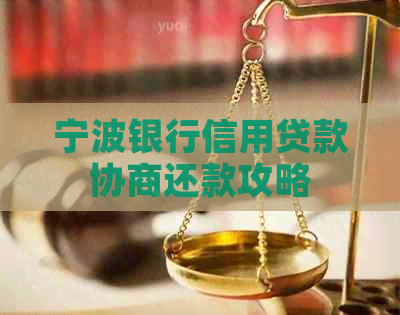 宁波银行信用贷款协商还款攻略