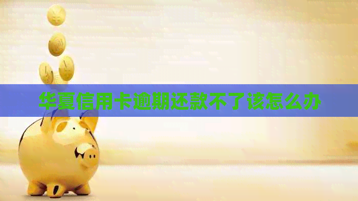 华夏信用卡逾期还款不了该怎么办