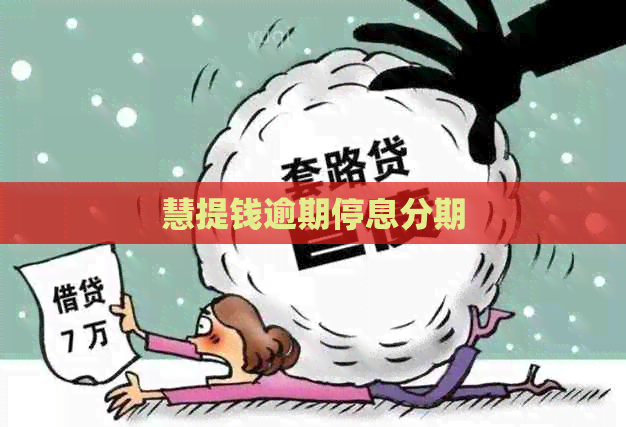 慧提钱逾期停息分期