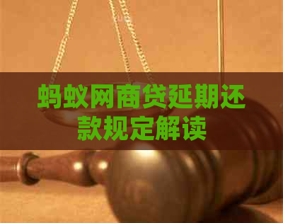 蚂蚁白条贷延期还款规定解读