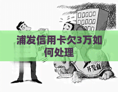 浦发信用卡欠3万如何处理