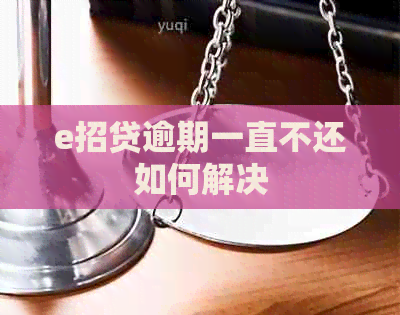 e招贷逾期一直不还如何解决