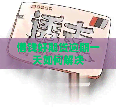 借钱好期贷逾期一天如何解决