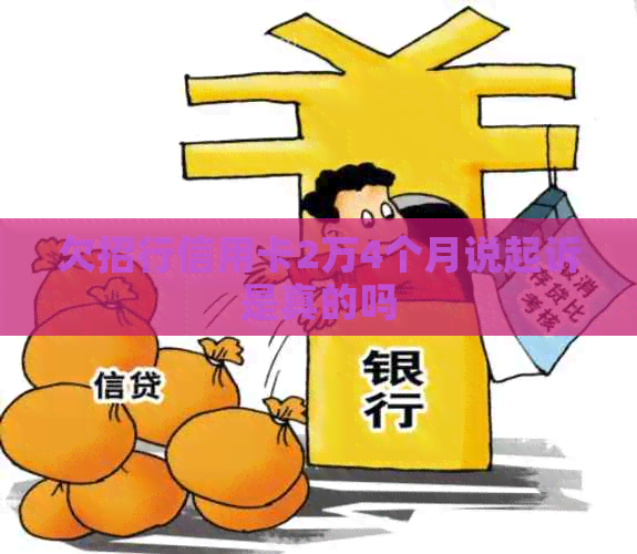 欠招行信用卡2万4个月说起诉是真的吗