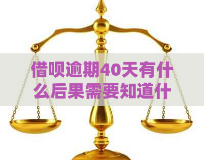 信用卡逾期40天有什么后果需要知道什么