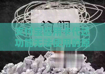 支付宝信用卡代还功能无法使用的原因及解决方法，用户可参考的全面指南