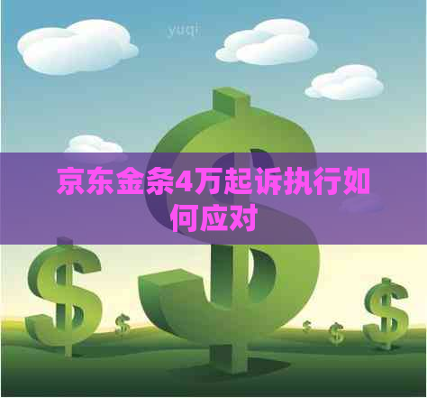 京东金条4万起诉执行如何应对