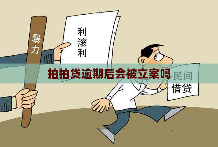 逾期后会被立案吗