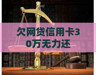 欠网贷信用卡30万无力还