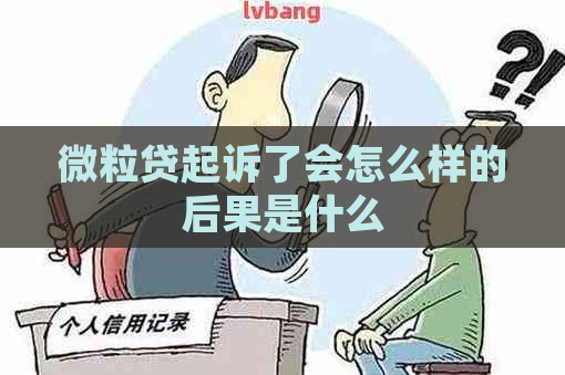 微粒贷起诉了会怎么样的后果是什么