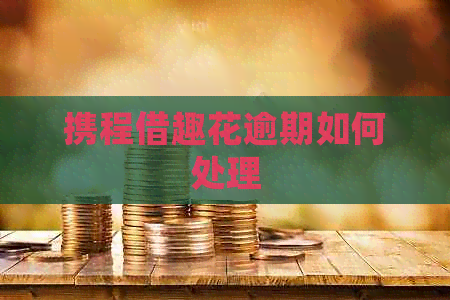 携程借趣花逾期如何处理