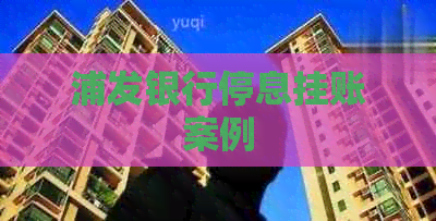 浦发银行停息挂账案例