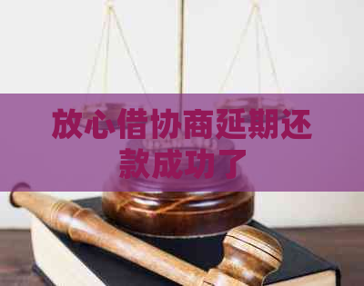 放心借协商延期还款成功了