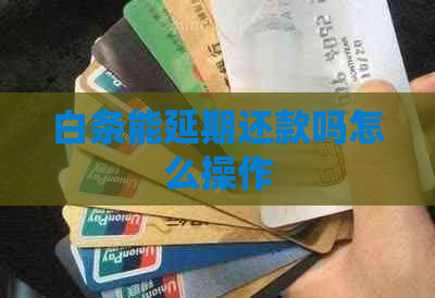白条能延期还款吗怎么操作