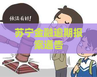 苏宁金融逾期报案通告