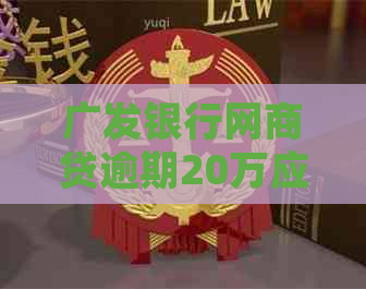 广发银行白条贷逾期20万应该怎么处理
