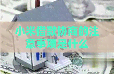小米借款协商的注意事项是什么