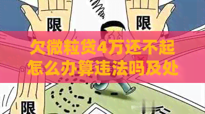 欠微粒贷4万还不起怎么办算违法吗及处理方式
