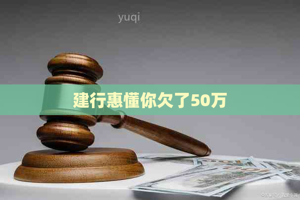 建行惠懂你欠了50万