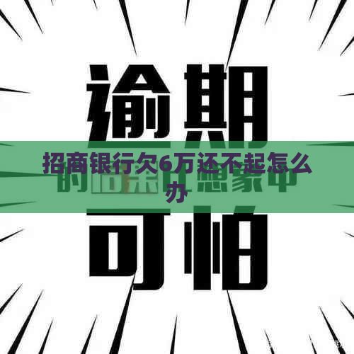 招商银行欠6万还不起怎么办