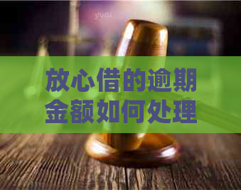 放心借的逾期金额如何处理