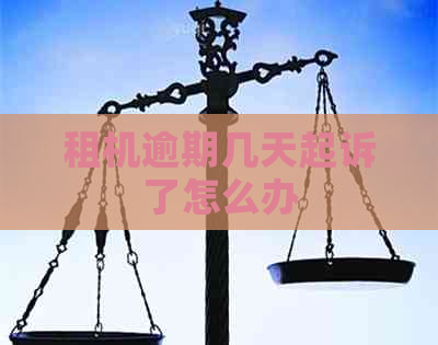 租机逾期几天起诉了怎么办