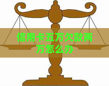 信用卡五万欠款两万怎么办