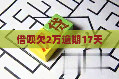 信用卡欠2万逾期17天