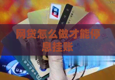 网贷怎么做才能停息挂账