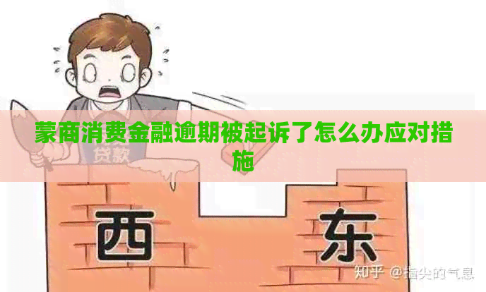 蒙商消费金融逾期被起诉了怎么办应对措施