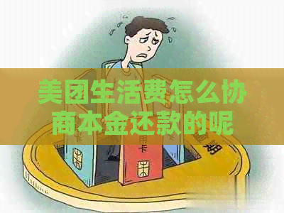美团生活费怎么协商本金还款的呢
