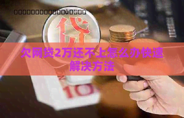 欠网贷2万还不上怎么办快速解决方法
